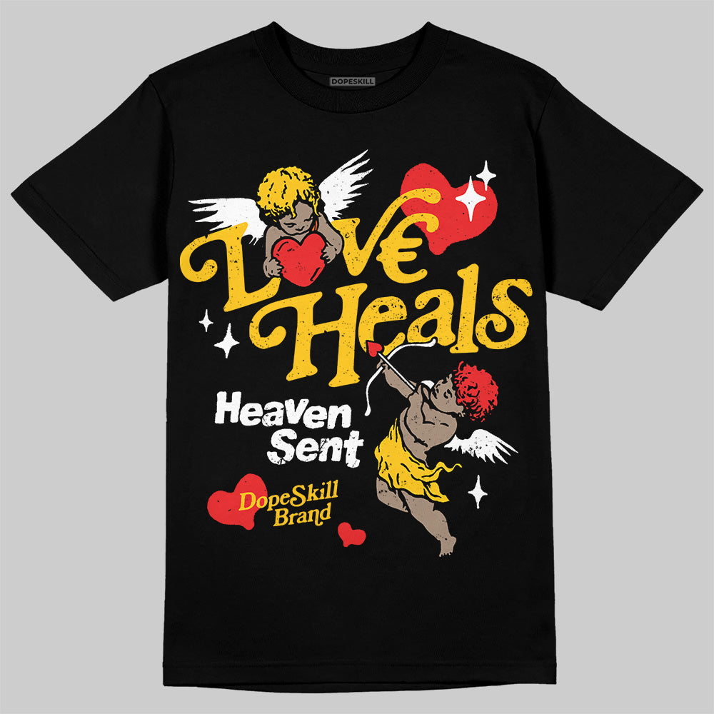 Yellow Collection DopeSkill T-Shirt New Love Heals Graphic