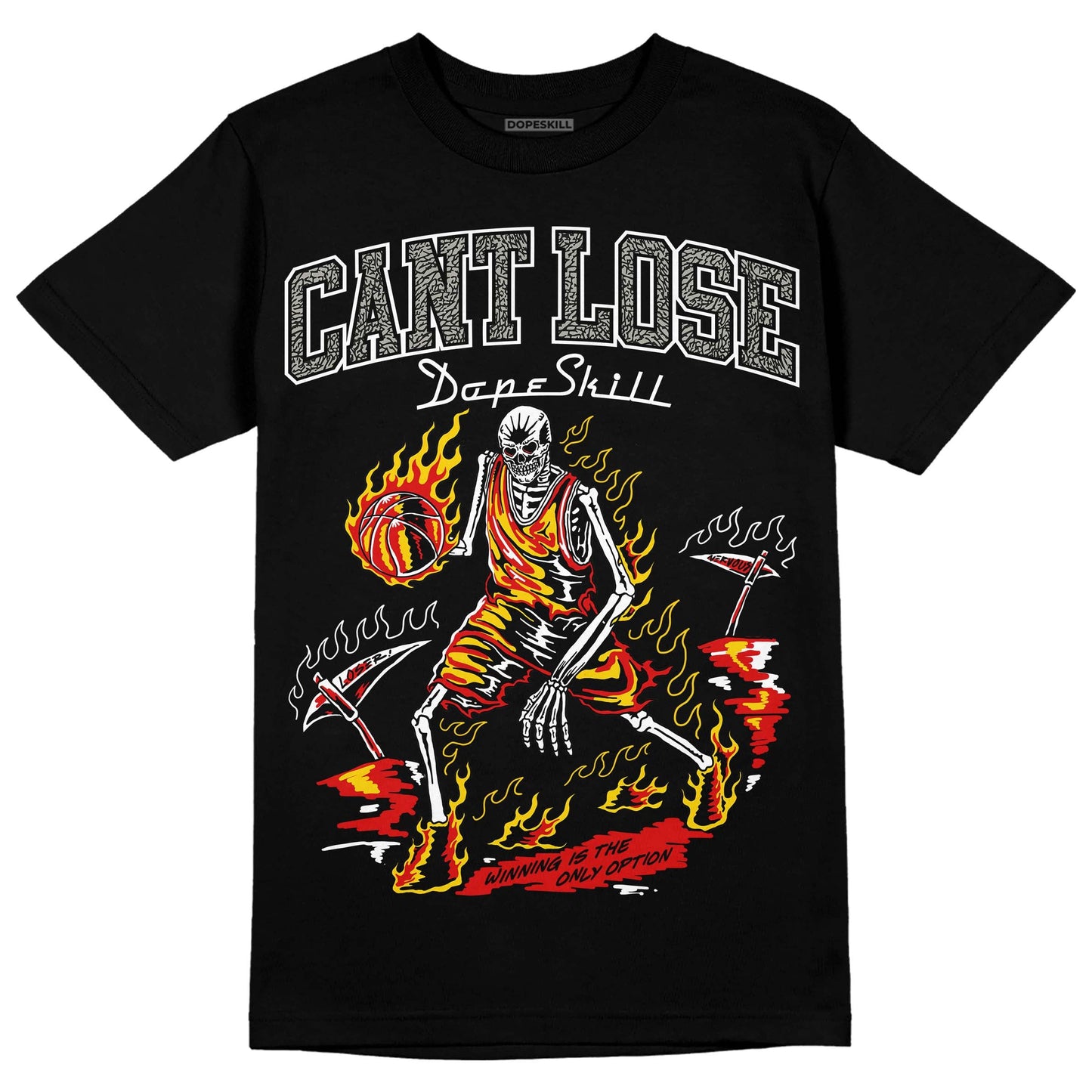 Fire Red 3s DopeSkill T-Shirt Cant Lose Graphic