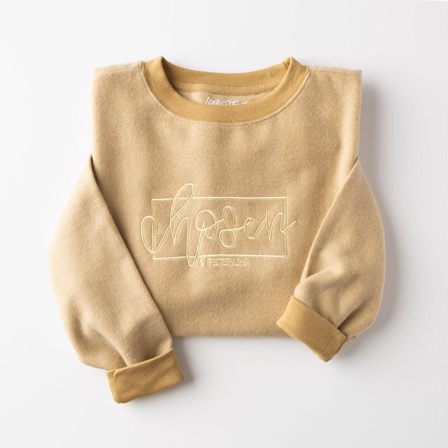 Embroidered Chosen Fuzzy Sweatshirt - 20