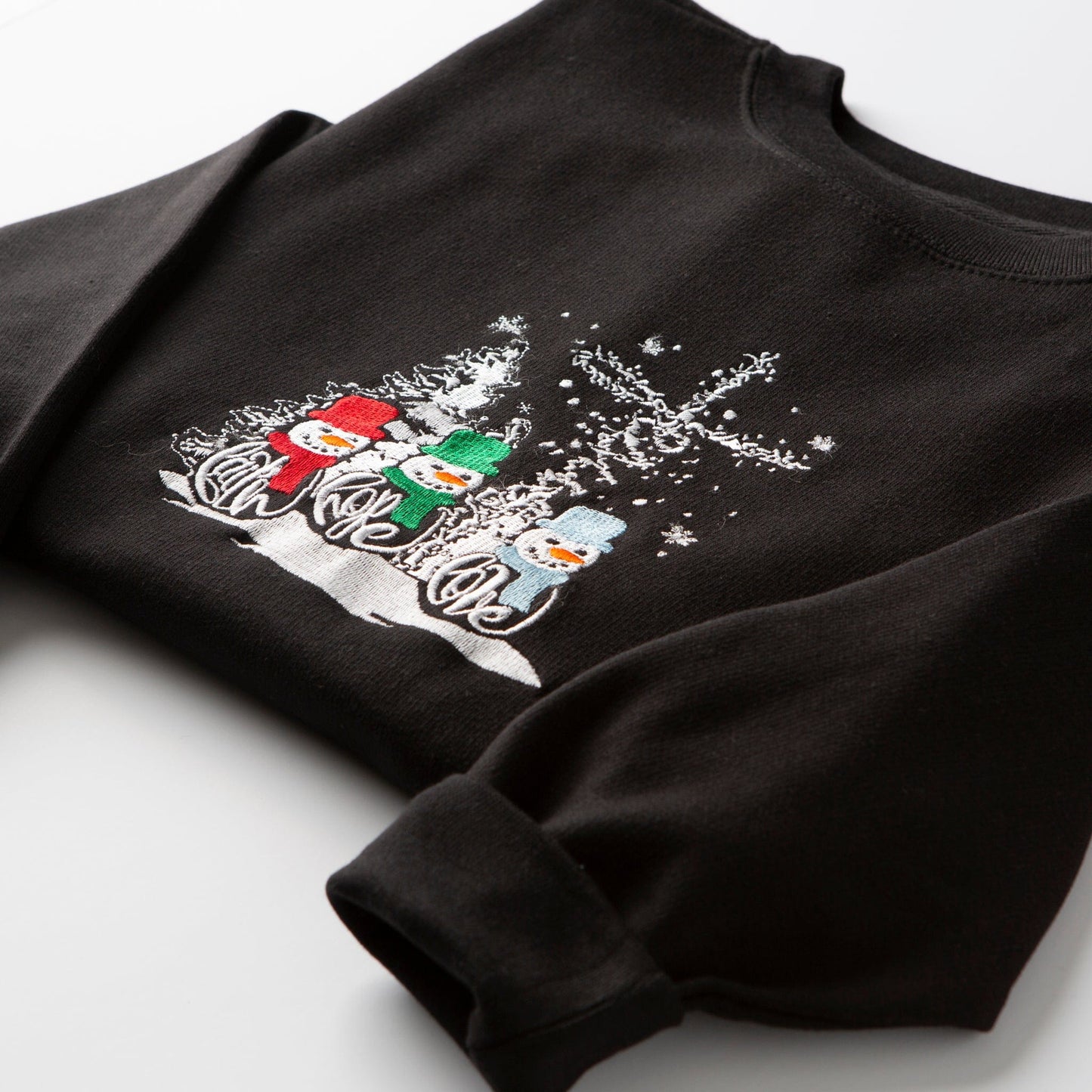 Embroidered Faith Hope Love Snowmen Sweatshirt - 10