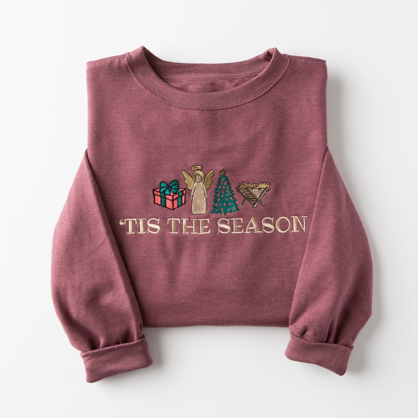 Embroidered Tis the Season Sweatshirt - 12