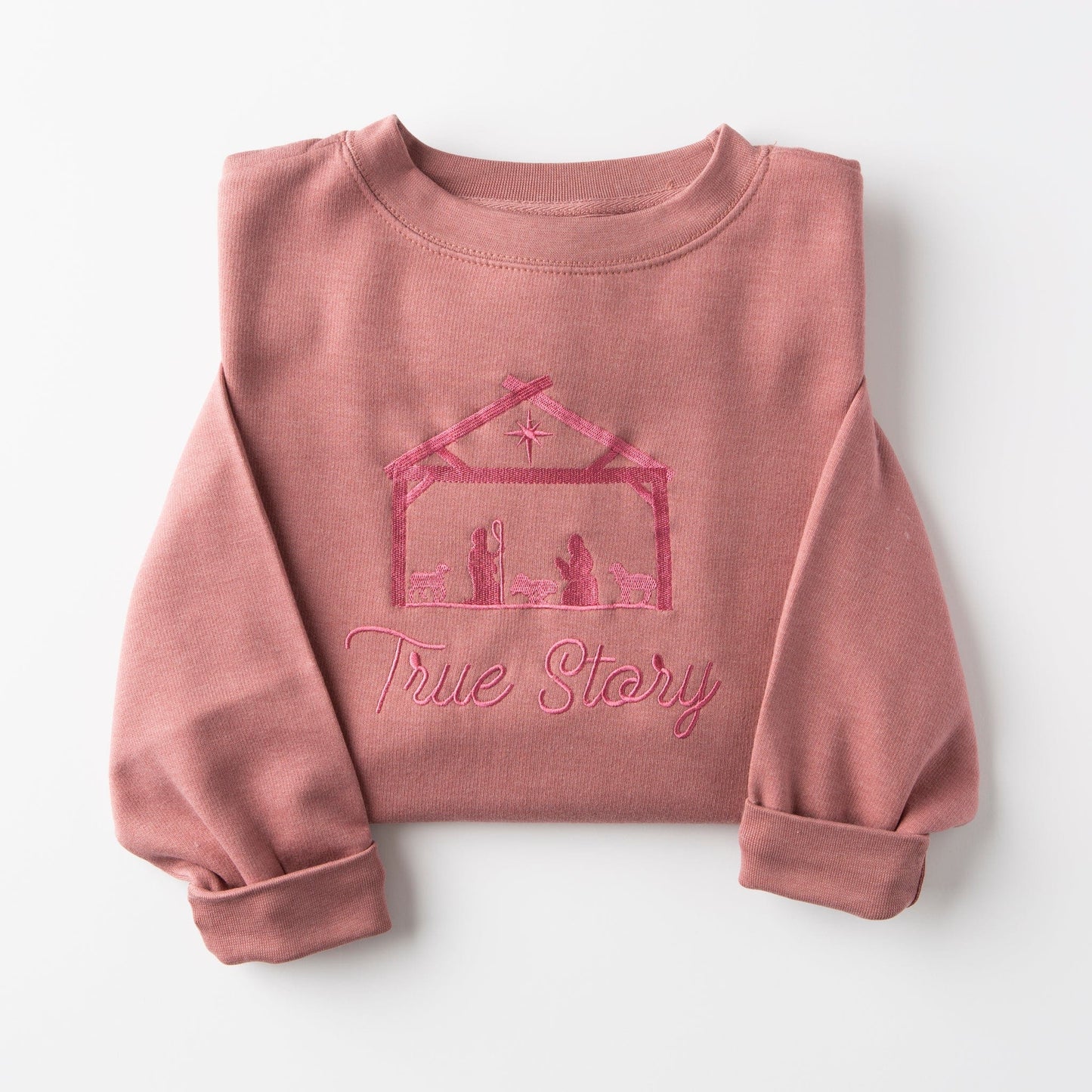 Embroidered True Story Sweatshirt - 10
