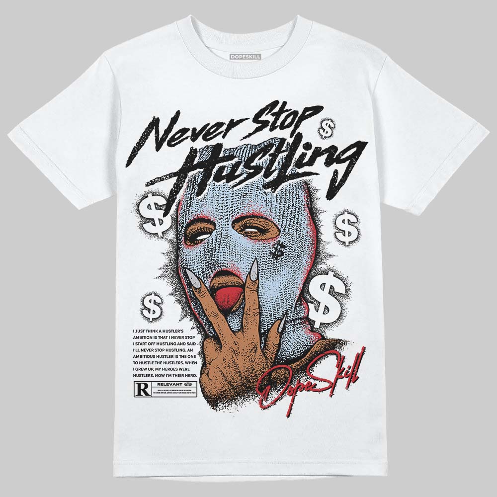 Black Metallic Reimagined 5s DopeSkill T-Shirt Never Stop Hustling Graphic