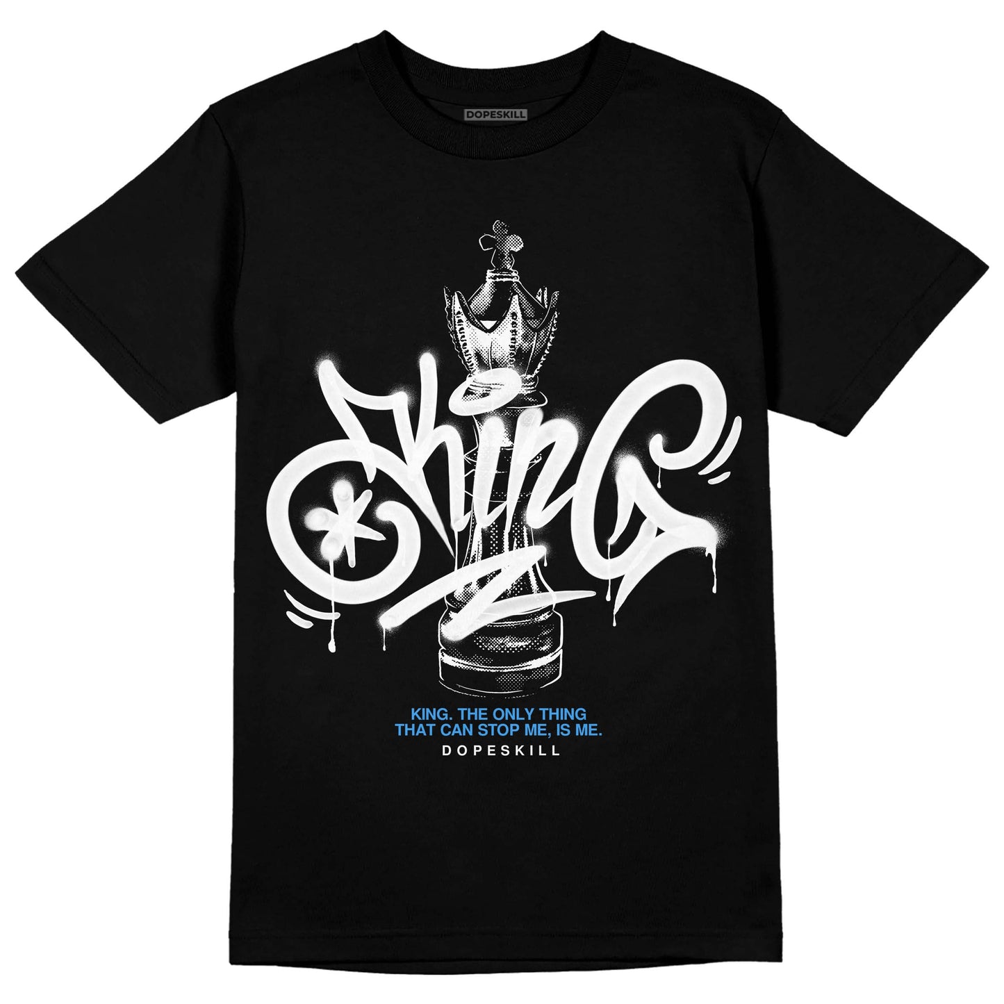 Midnight Navy 3s DopeSkill T-Shirt King Chess Graphic