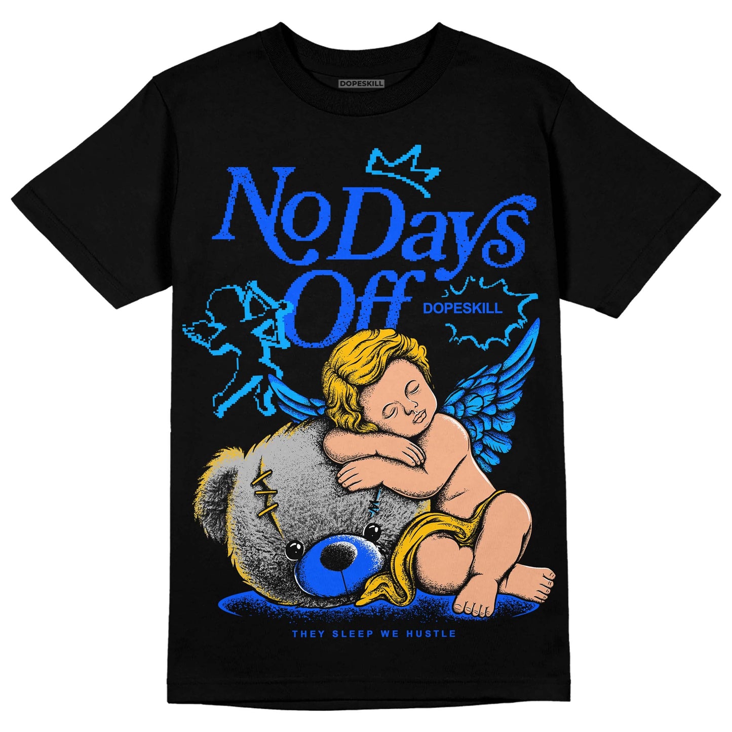 Royal Blue Collection DopeSkill T-Shirt New No Days Off Graphic