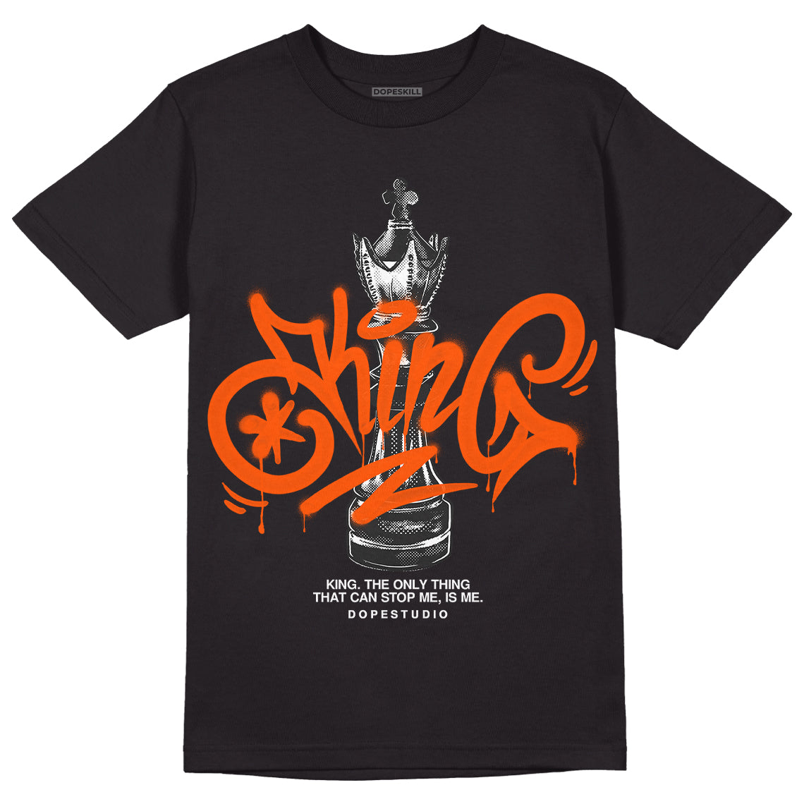 Orange Milk DopeSkill T-Shirt King Chess Graphic