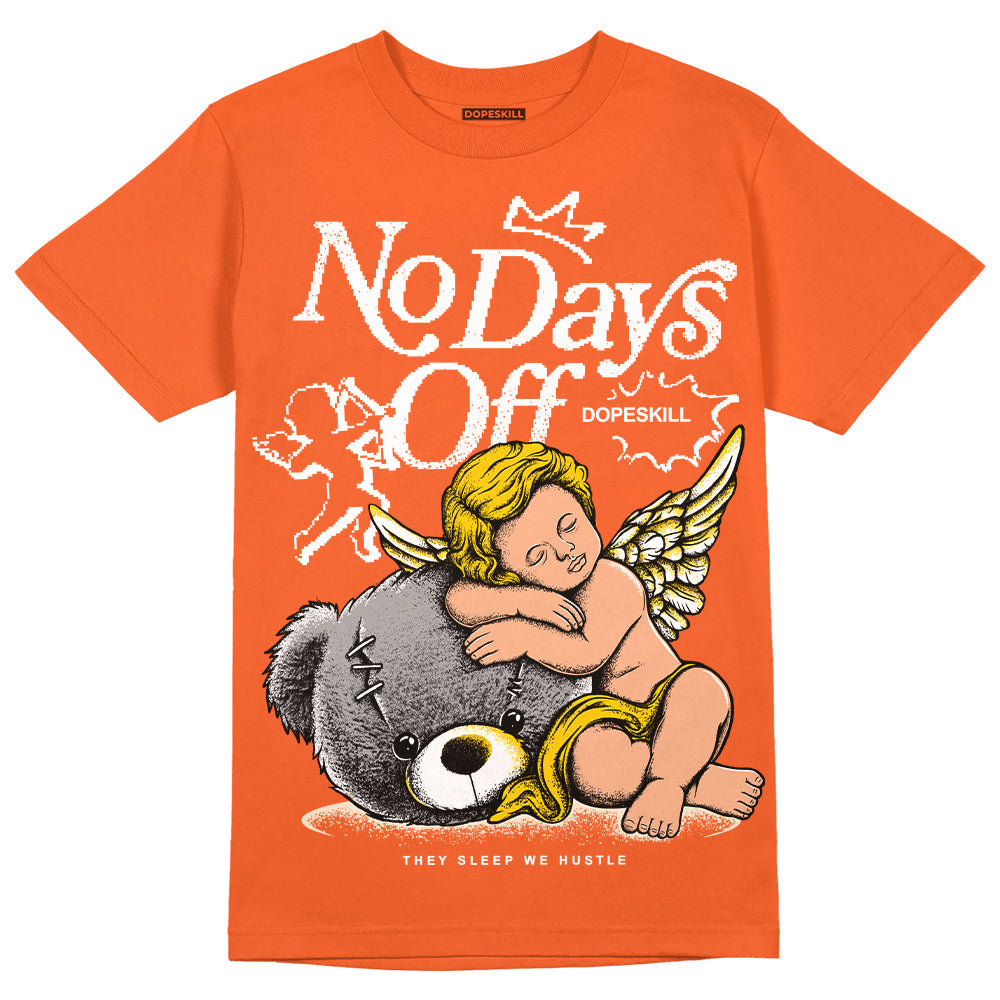 Georgia Peach 3s DopeSkill Orange T-shirt New No Days Off Graphic