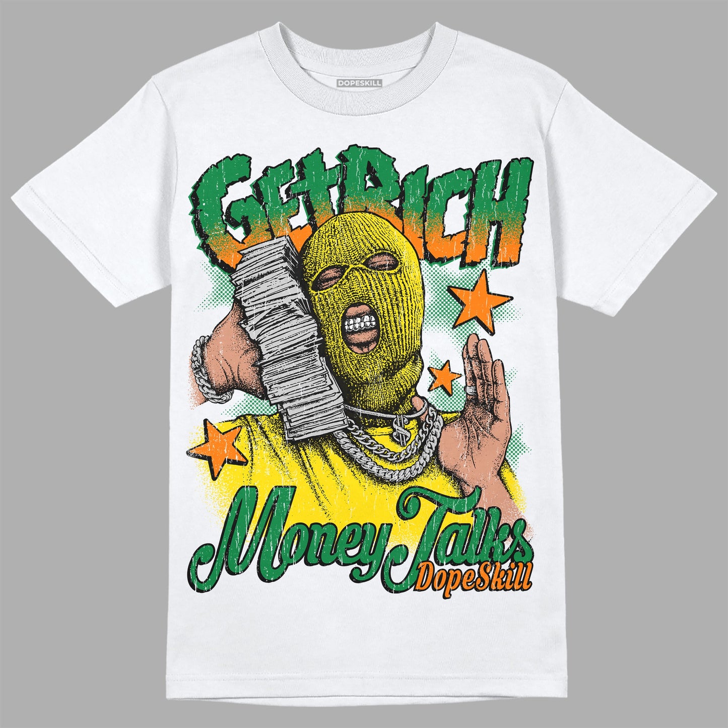 Dunk Low Reverse Brazil DopeSkill T-Shirt Get Rich Graphic