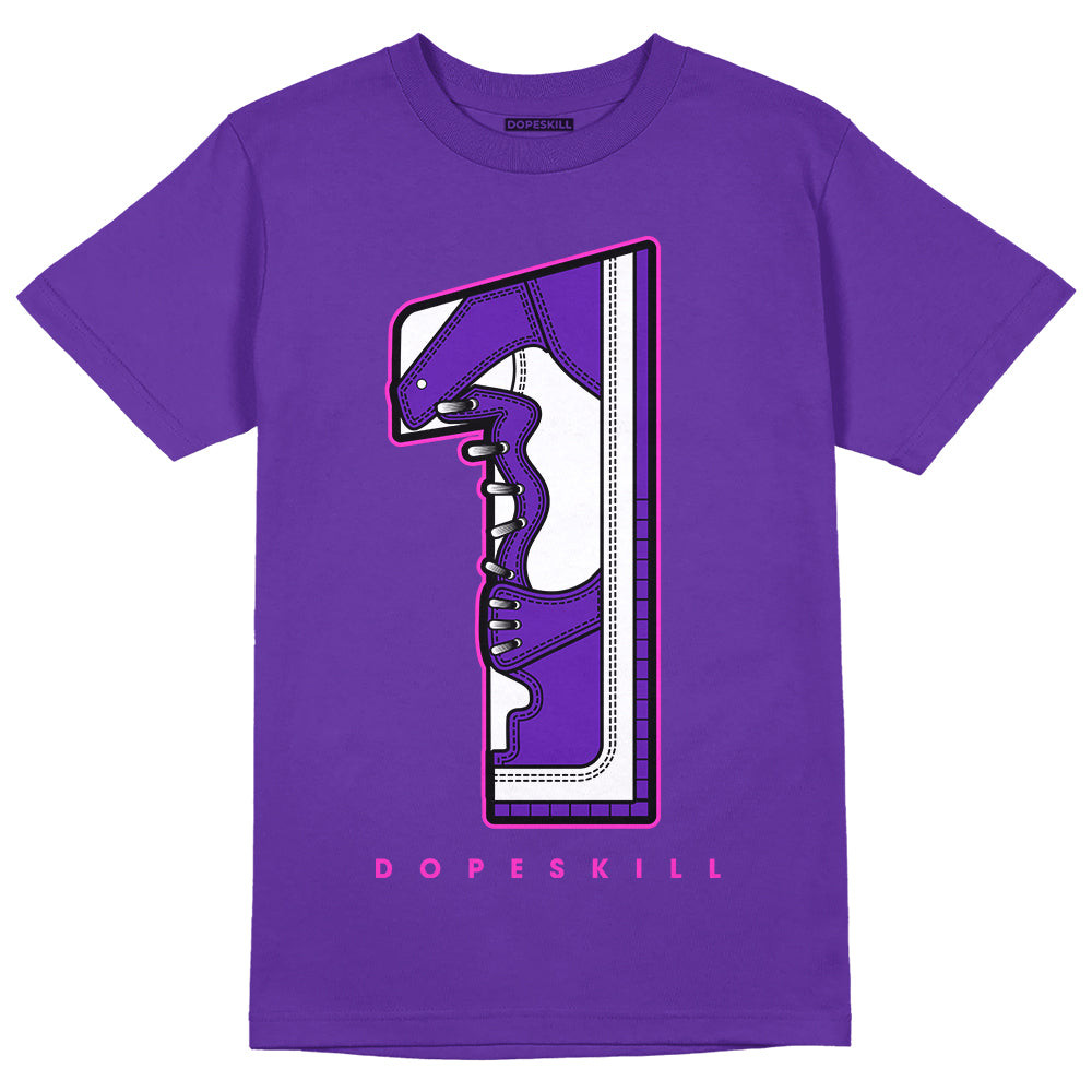 Dunk Purple Championship Court White DopeSkill Purple T-shirt No.1 Graphic