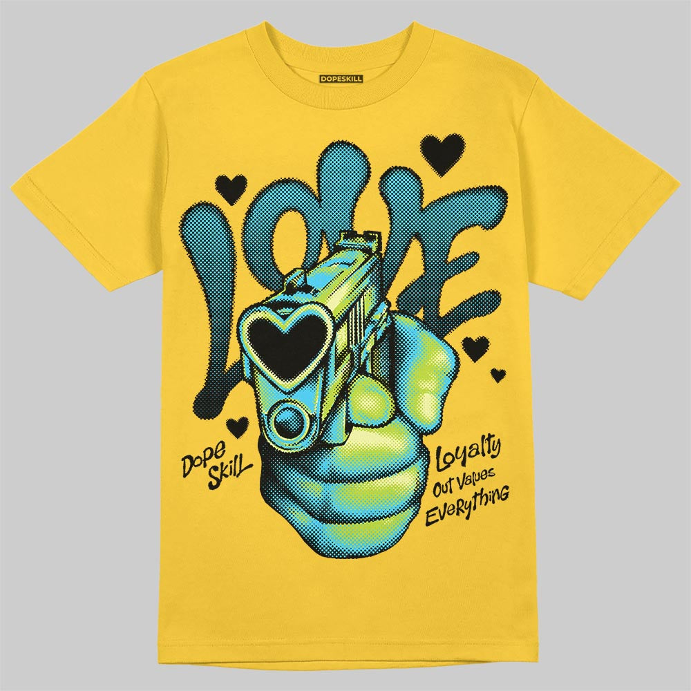 Yellow Collection DopeSkill T-Shirt Love Shot Graphic