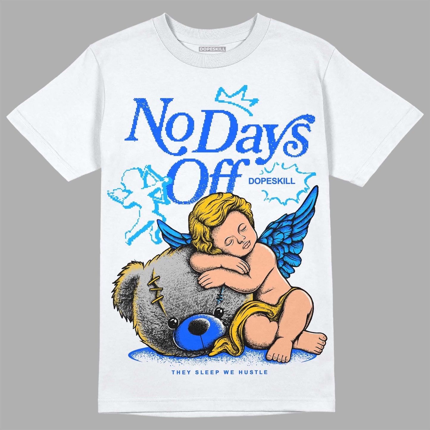 Royal Blue Collection DopeSkill T-Shirt New No Days Off Graphic