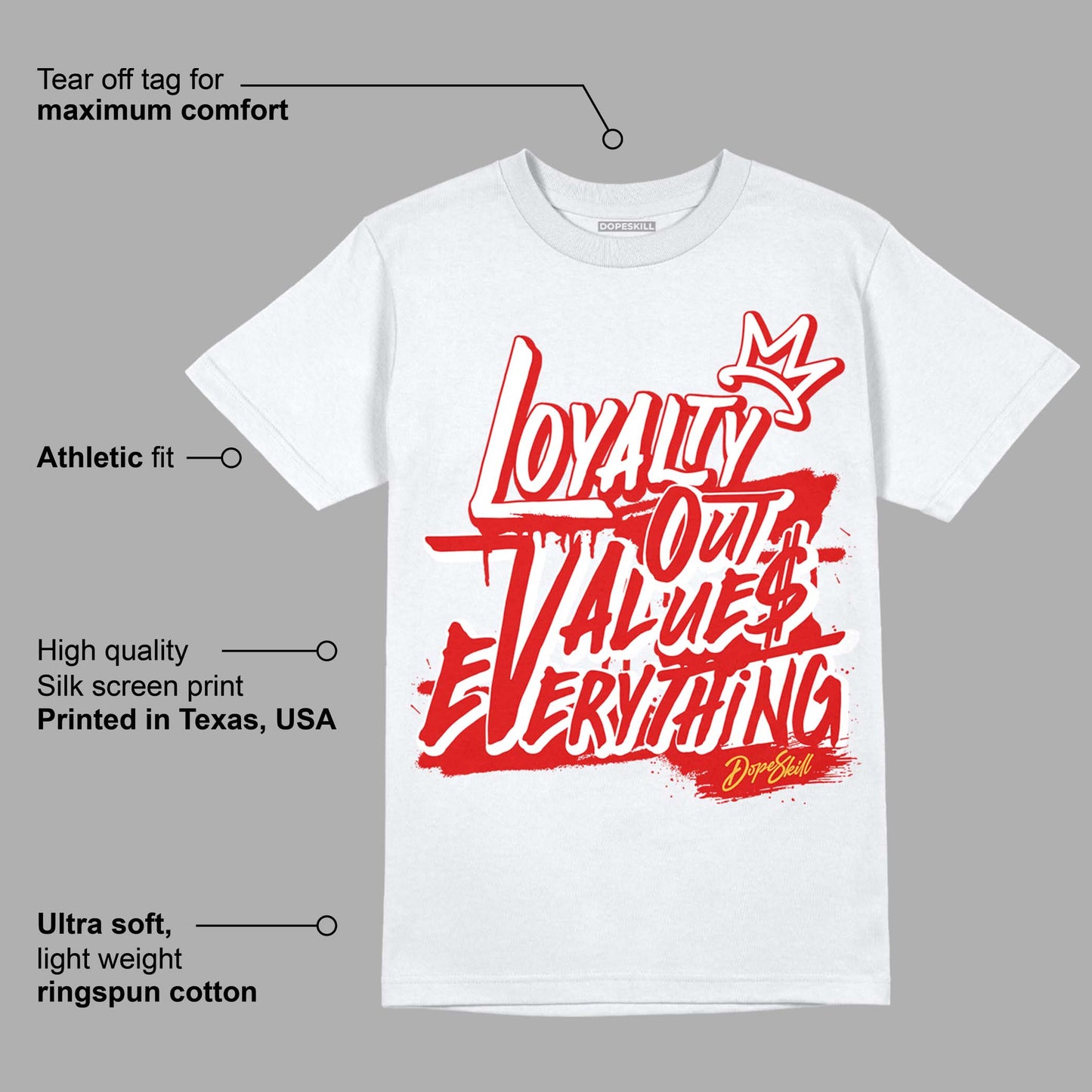Dunk Low Gym Red DopeSkill T-Shirt LOVE Graphic