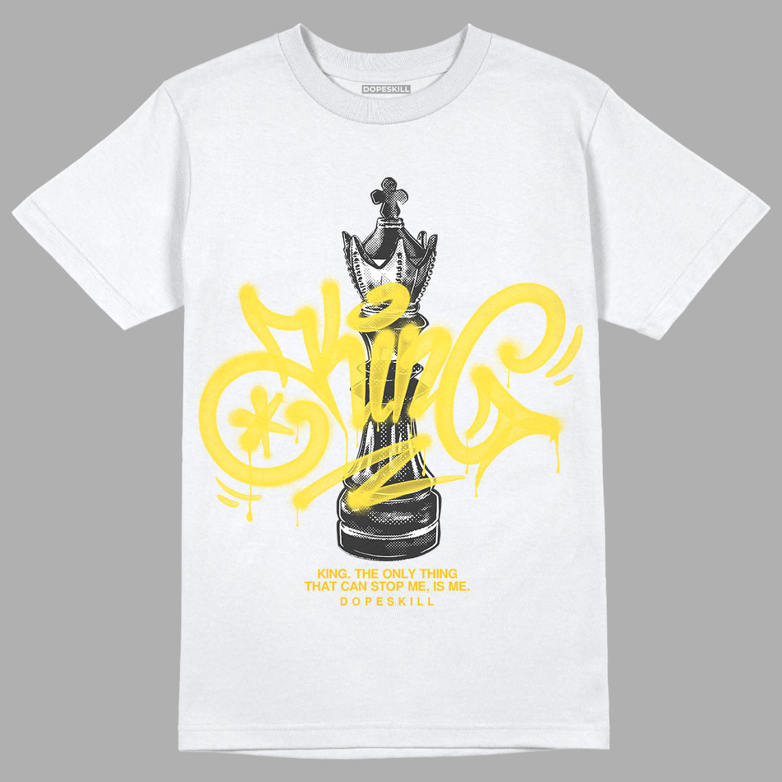 Yellow Snakeskin 11s DopeSkill T-Shirt King Chess Graphic