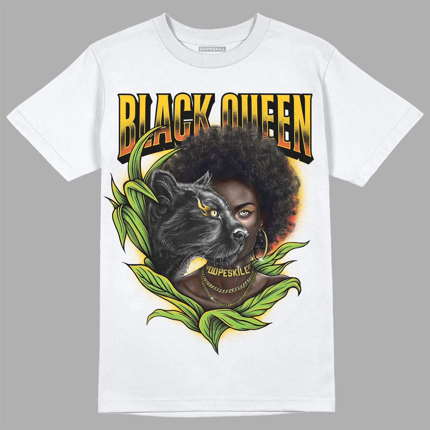 Yellow Collection DopeSkill T-Shirt New Black Queen Graphic