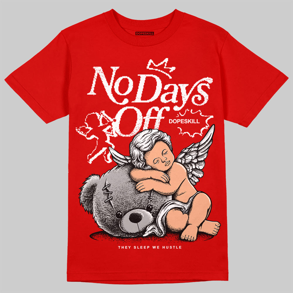 Bred Velvet 11s DopeSkill Red T-shirt New No Days Off Graphic