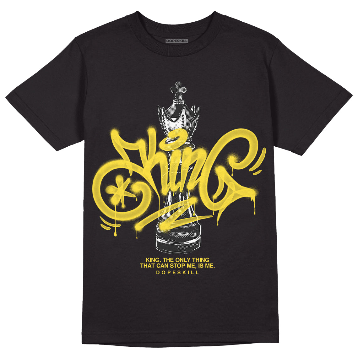 Yellow Snakeskin 11s DopeSkill T-Shirt King Chess Graphic