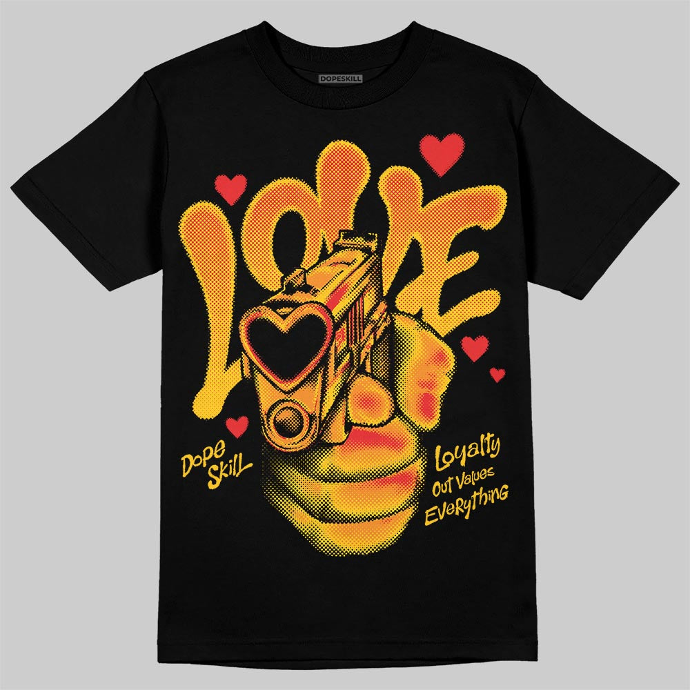 Yellow Collection DopeSkill T-Shirt Love Shot Graphic