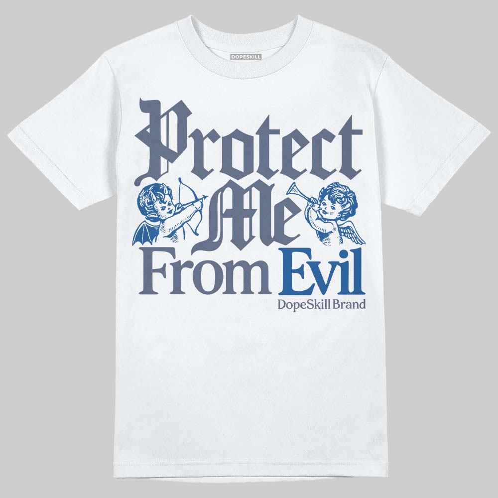 Diffused Blue 11s DopeSkill T-Shirt Protect Me From Evil Graphic