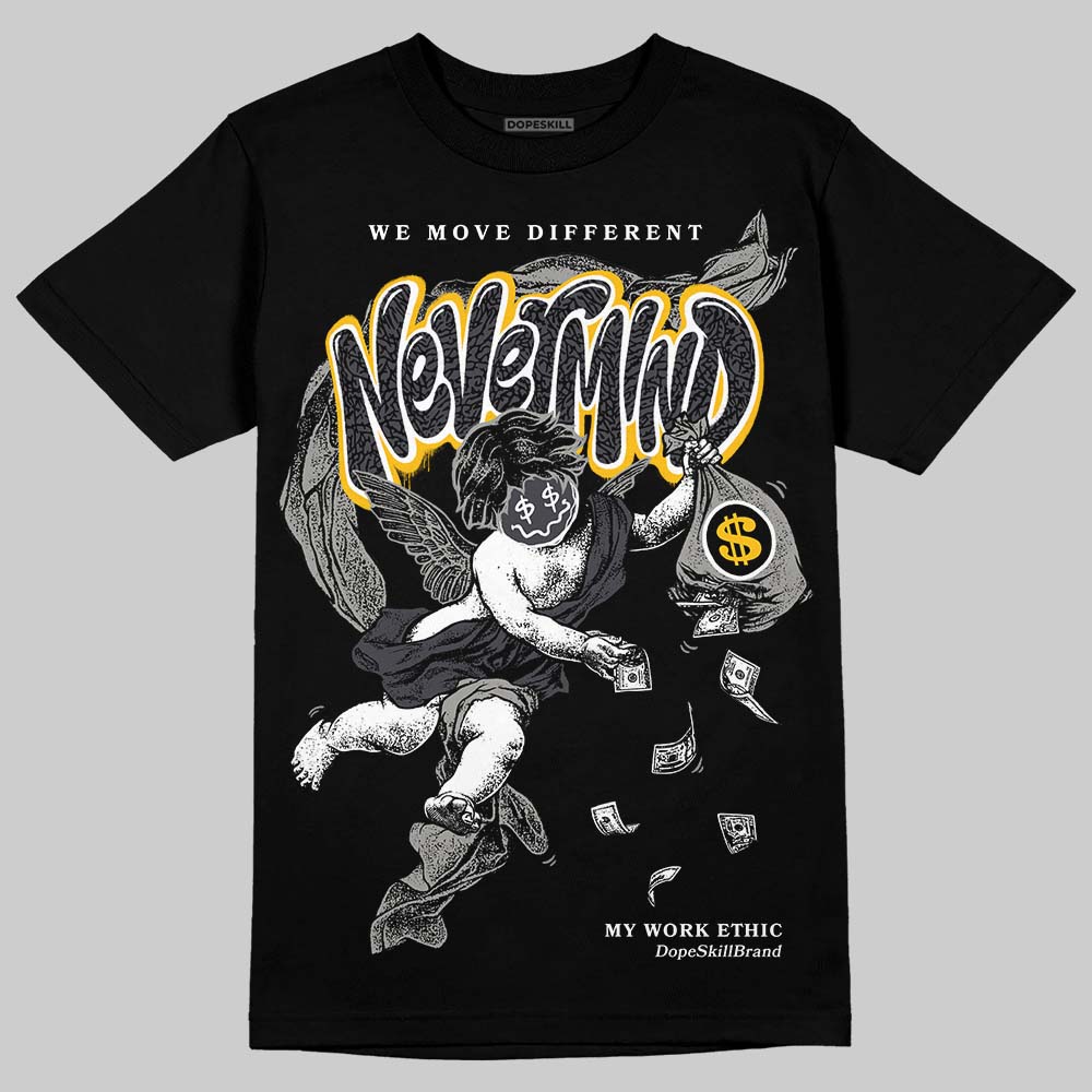 Black Cat 3s DopeSkill T-Shirt Nevermind Graphic