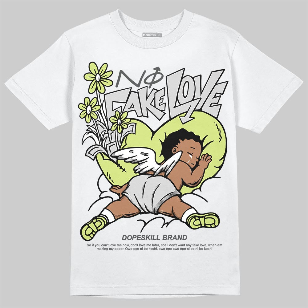 Light Lemon Twist 4s DopeSkill T-Shirt No Fake Love Graphic