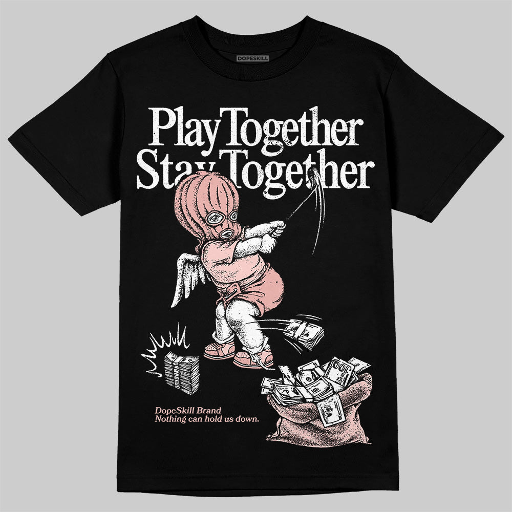 Leather Curb Glitter Pale Pink DopeSkill T-Shirt Play together, Stay together Graphic