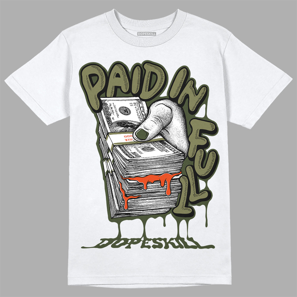 Olive Collection DopeSkill T-Shirt Paid In Full Graphic