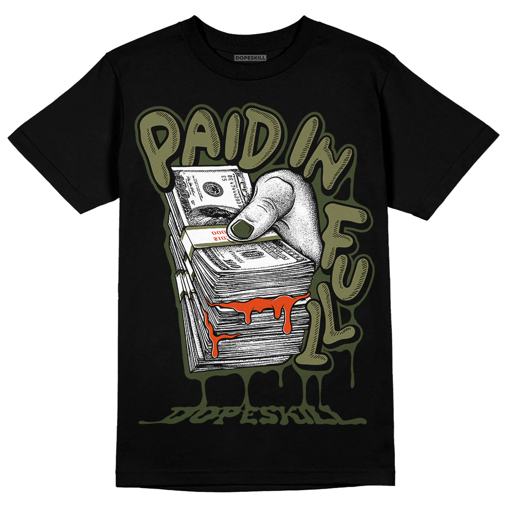 Olive Collection DopeSkill T-Shirt Paid In Full Graphic