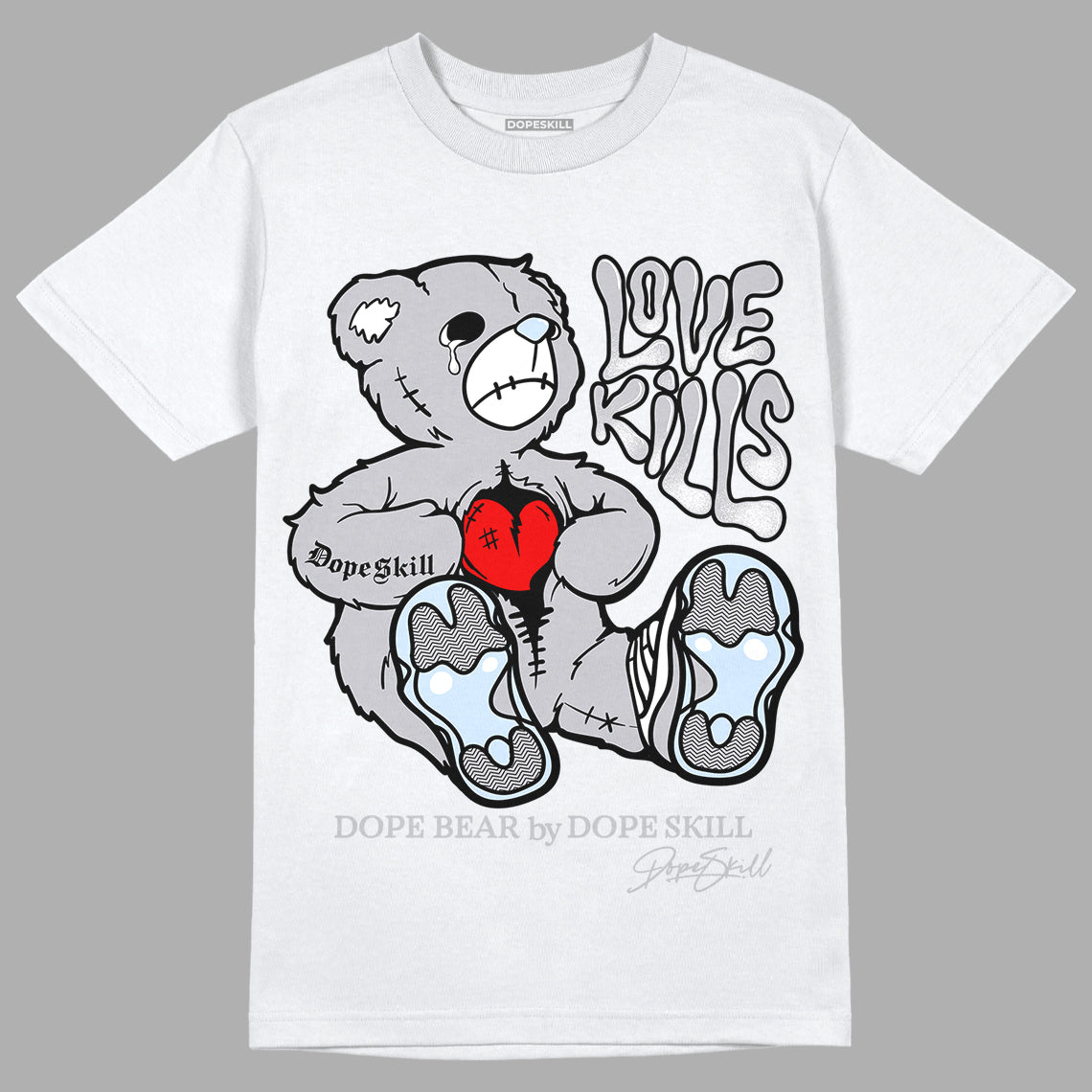 Cement Grey 11s DopeSkill T-Shirt Love Kills Graphic