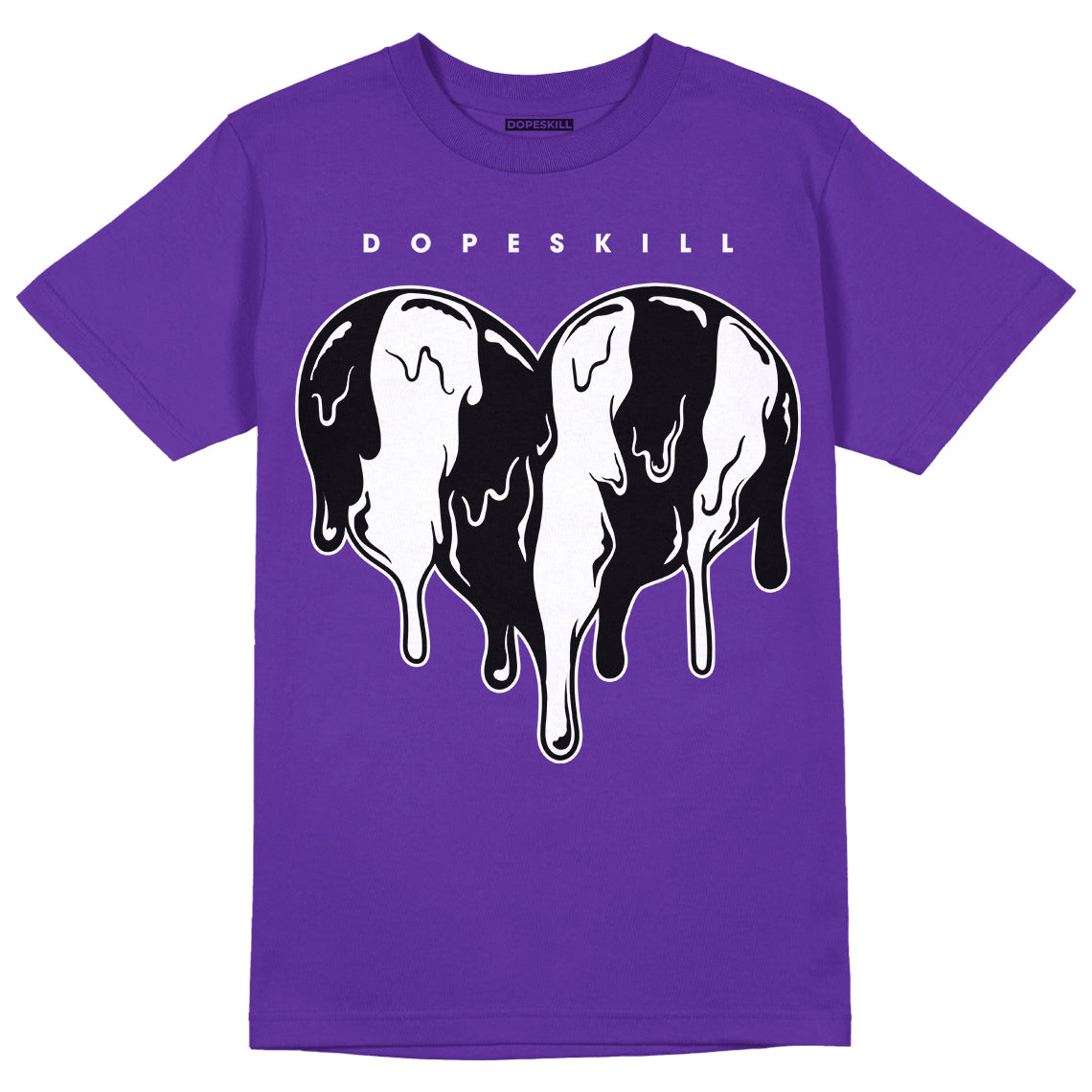PURPLE Collection DopeSkill Purple T-shirt Slime Drip Heart Graphic