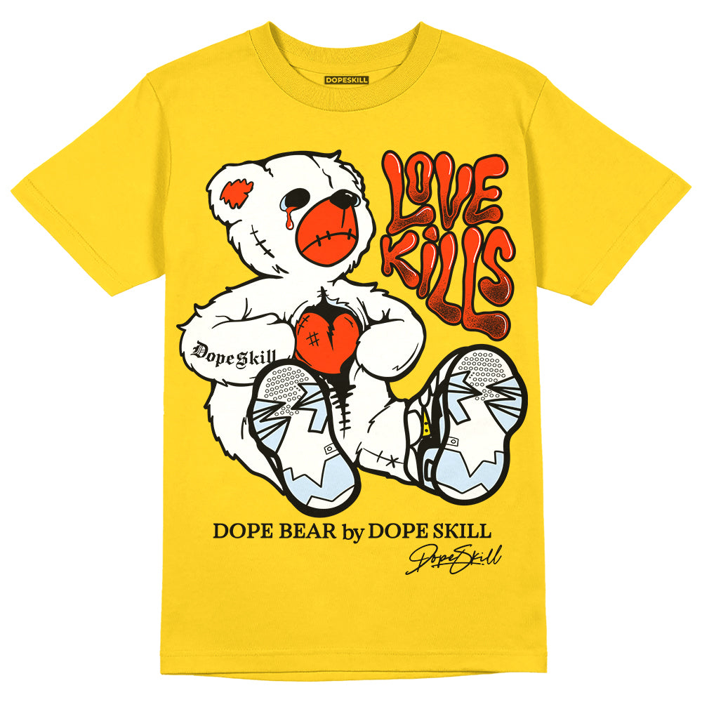 Yellow Ochre 6s DopeSkill Yellow T-shirt Love Kills Graphic