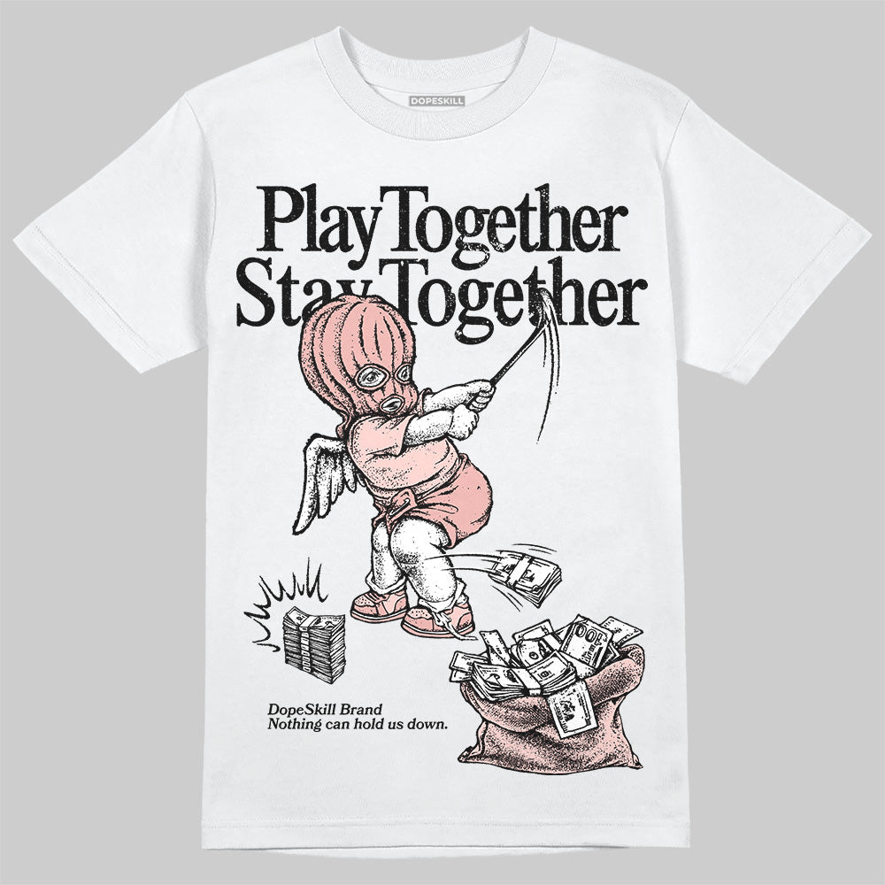 Leather Curb Glitter Pale Pink DopeSkill T-Shirt Play together, Stay together Graphic
