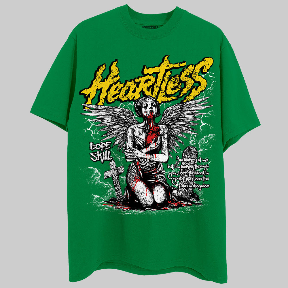 Lucky Green 5s DopeSkill Green T-shirt Heartless Graphic