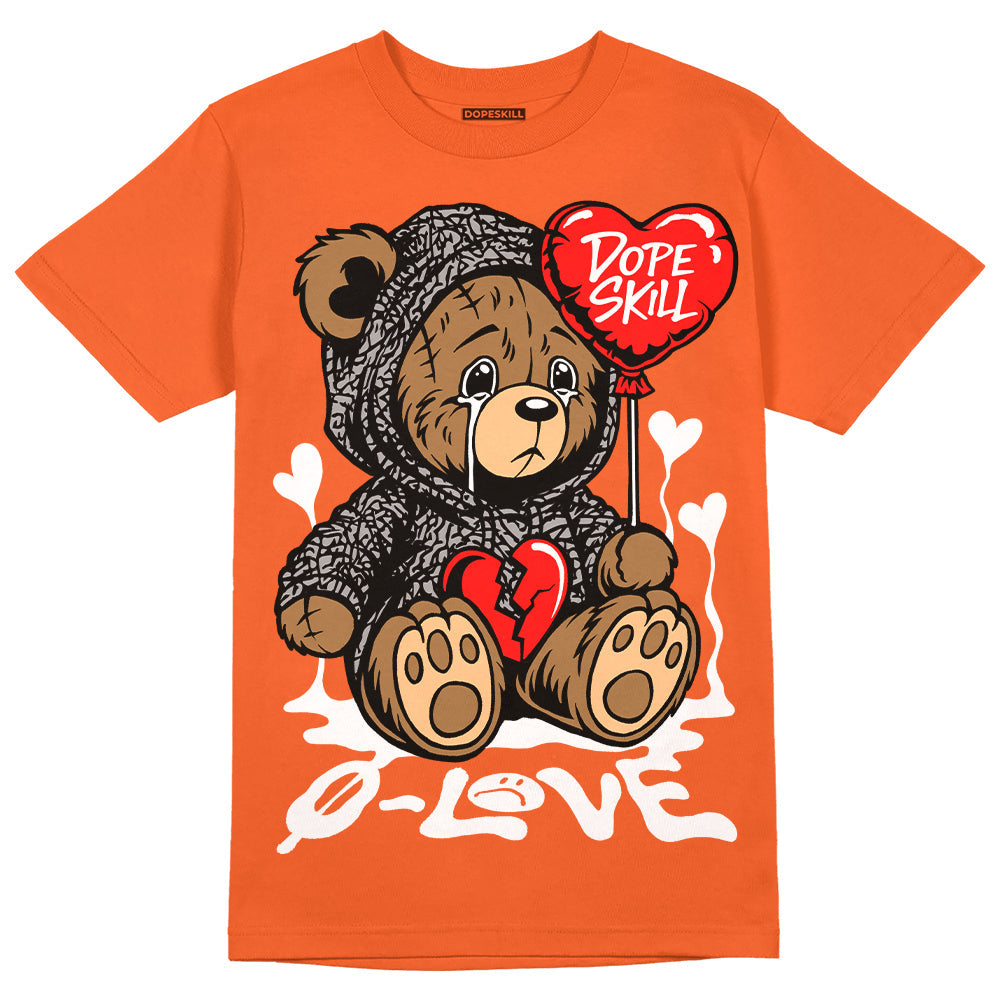 Georgia Peach 3s DopeSkill Orange T-shirt Broken Bear Graphic