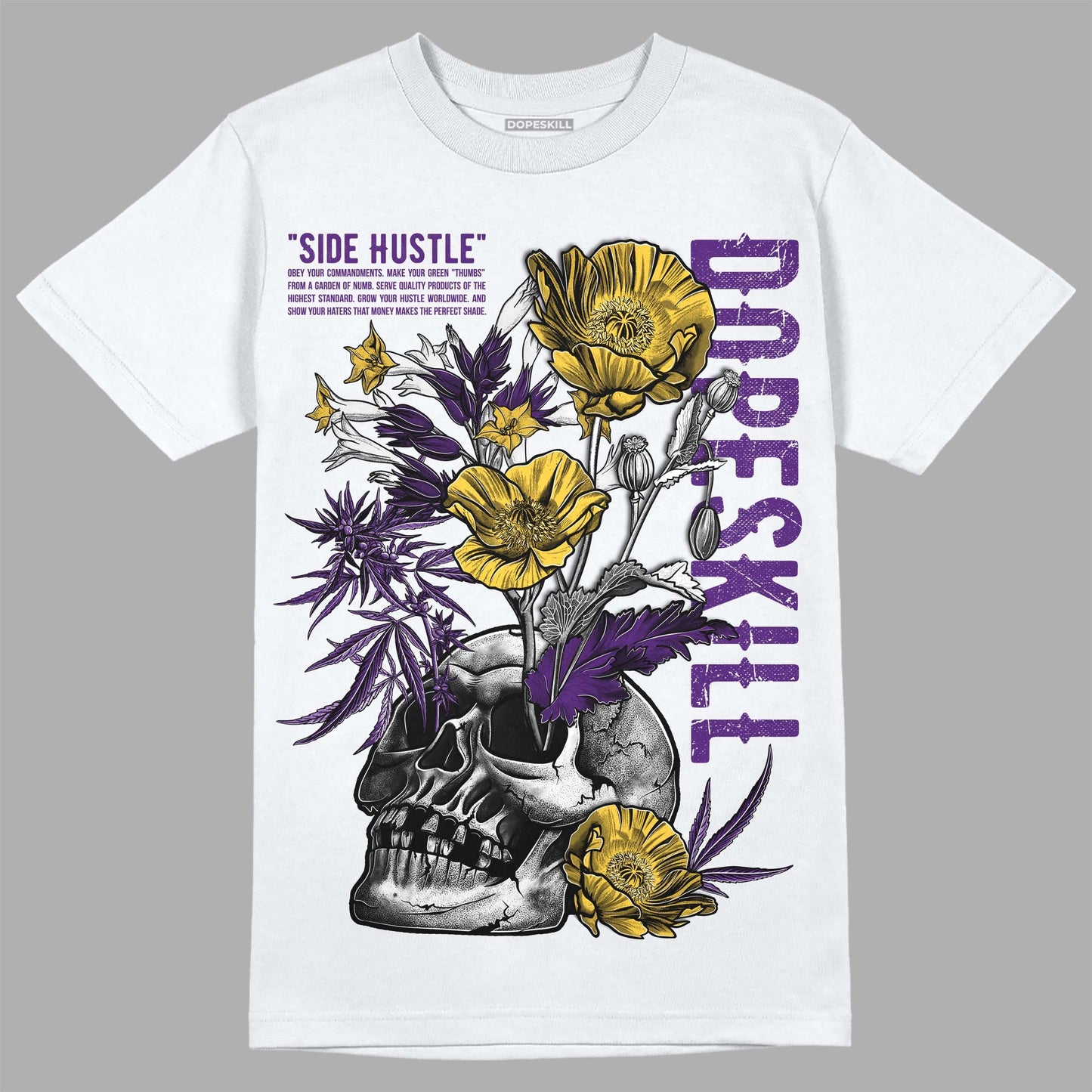 Field Purple 12s DopeSkill T-Shirt Side Hustle Graphic