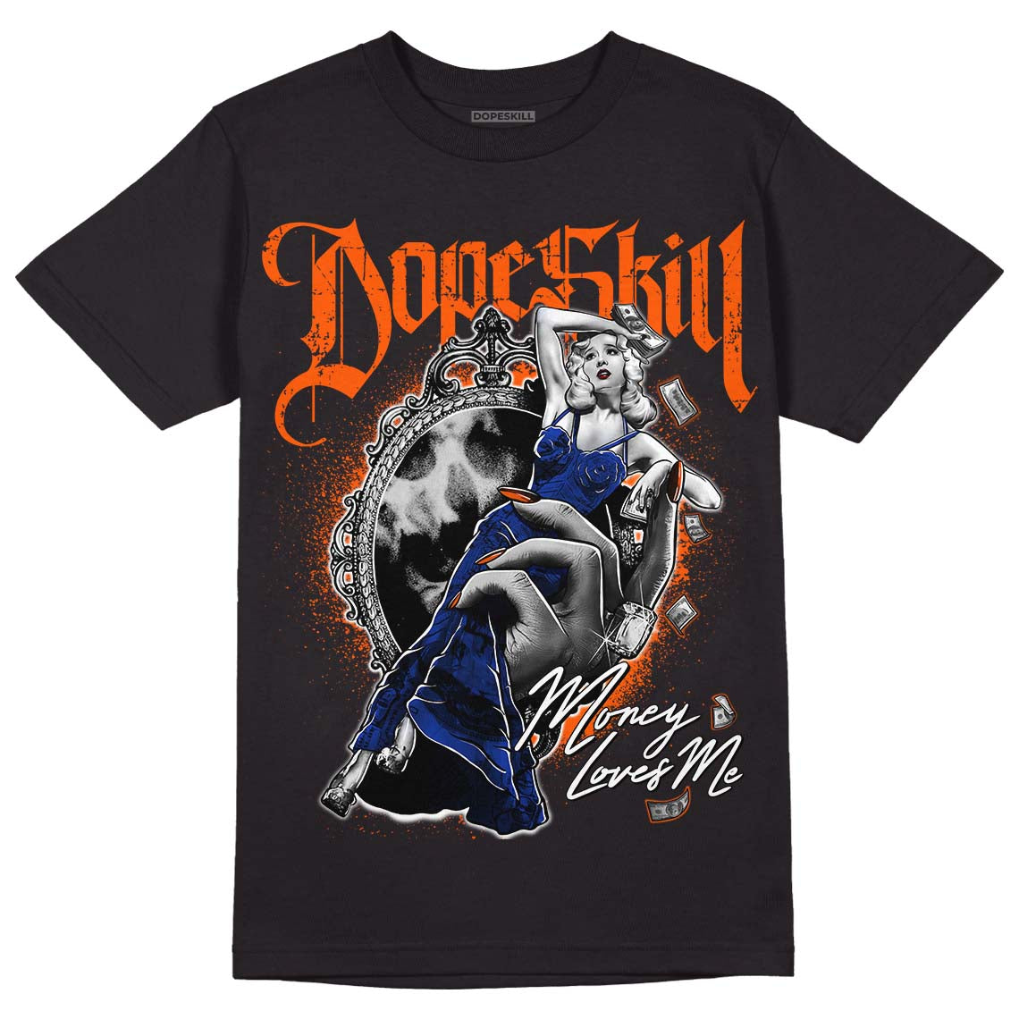 Dunk Low Futura Orange Blaze DopeSkill T-Shirt Money Loves Me Graphic