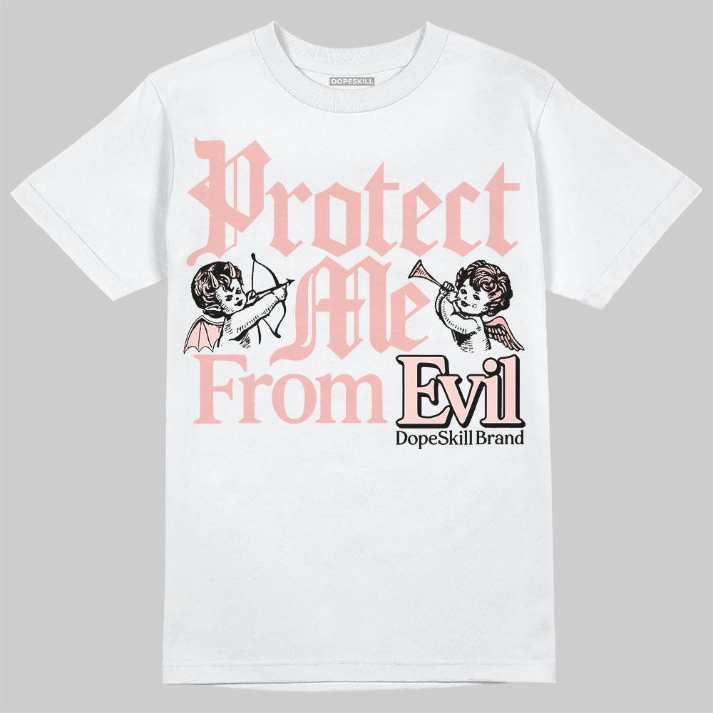 Leather Curb Glitter Pale Pink DopeSkill T-Shirt Protect Me From Evil Graphic