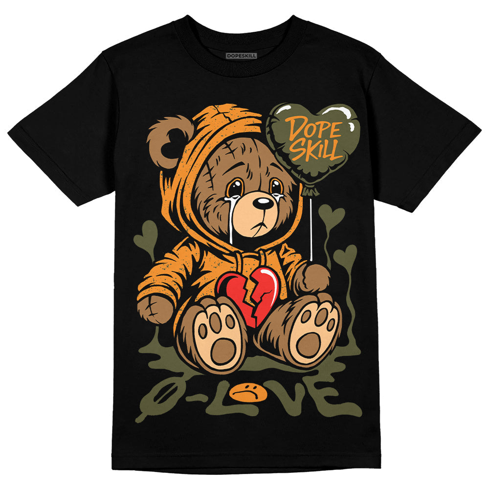 Olive 5s DopeSkill T-Shirt Broken Bear Graphic