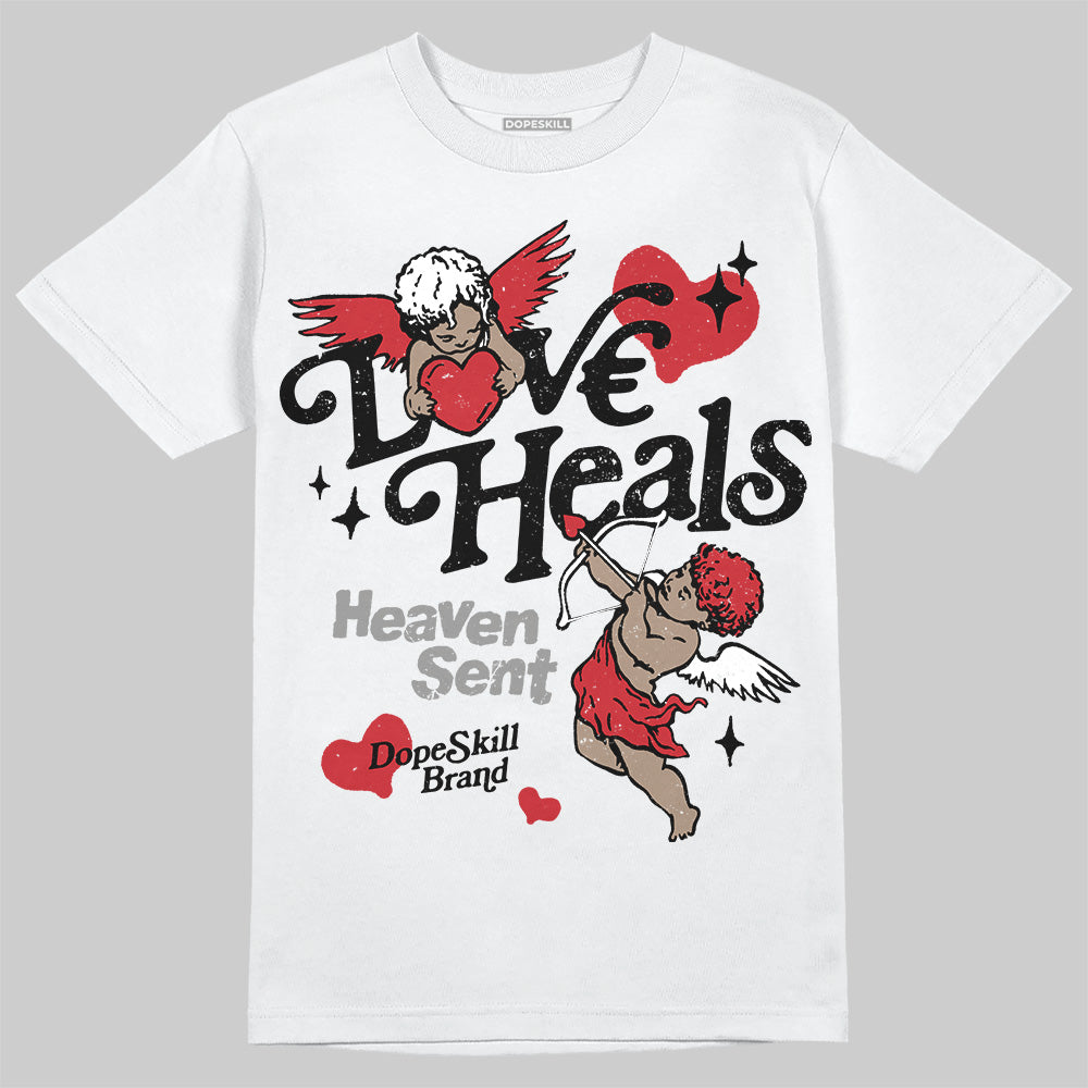 Bred 11s DopeSkill T-Shirt New Love Heals Graphic