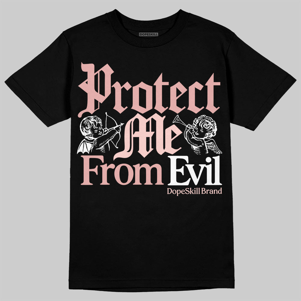 Leather Curb Glitter Pale Pink DopeSkill T-Shirt Protect Me From Evil Graphic