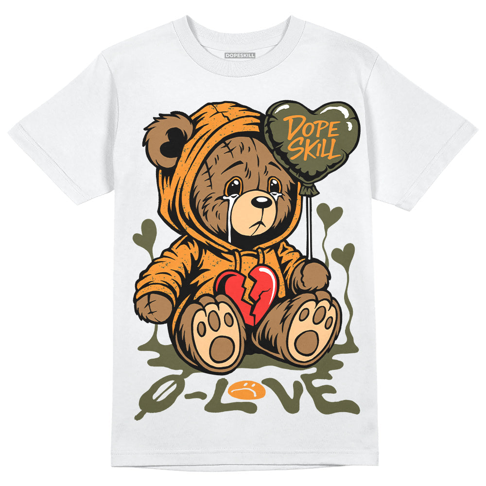 Olive 5s DopeSkill T-Shirt Broken Bear Graphic
