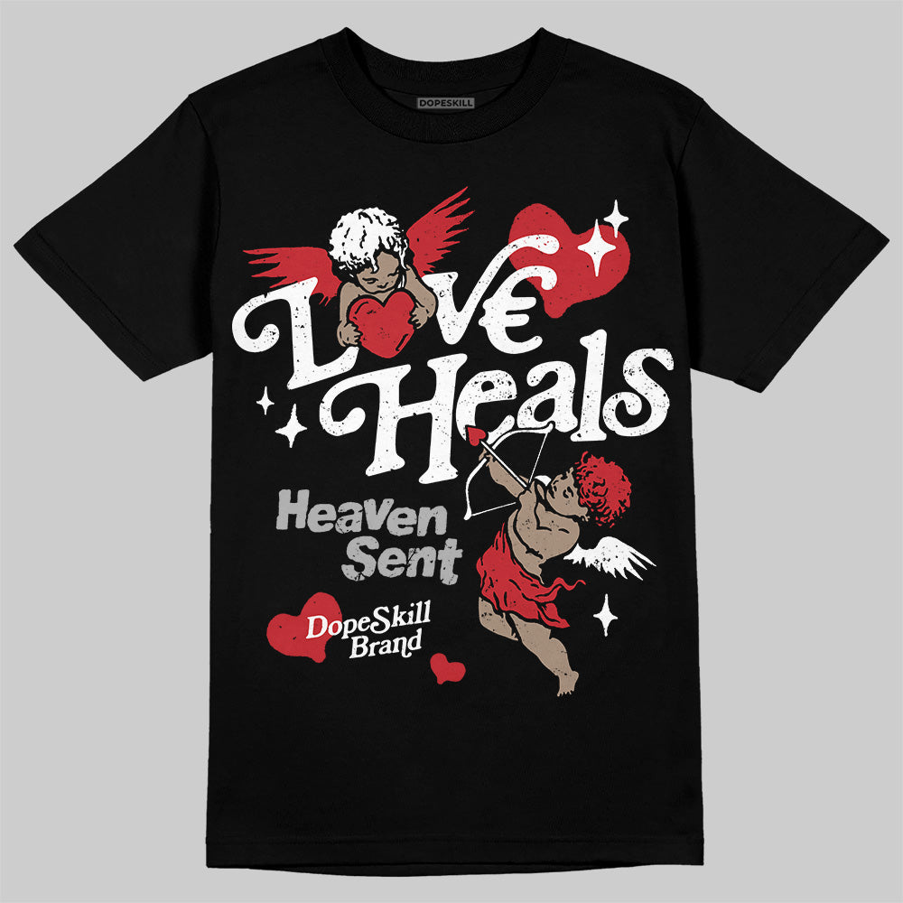 Bred 11s DopeSkill T-Shirt New Love Heals Graphic