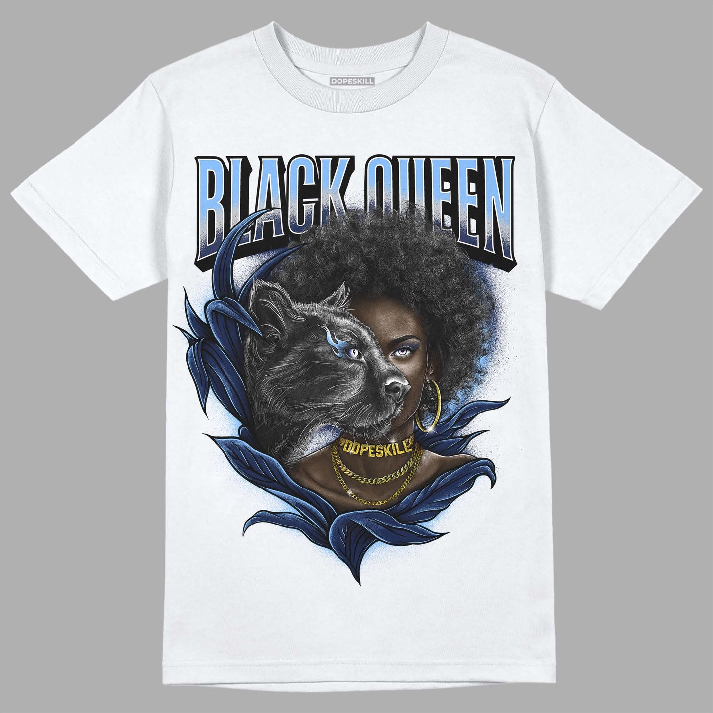 Midnight Navy 5s DopeSkill T-Shirt New Black Queen Graphic