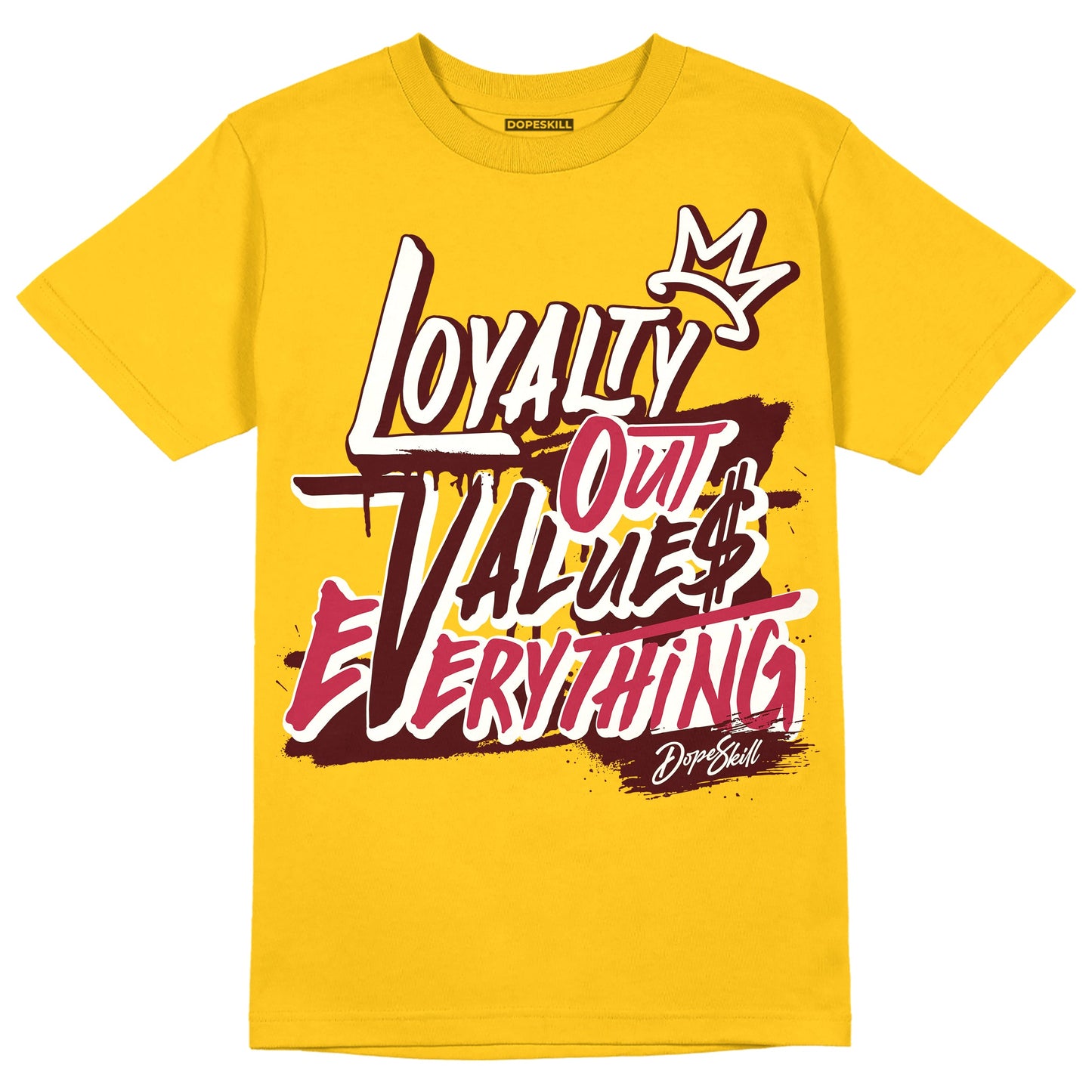 Yellow Collection DopeSkill Gold T-shirt LOVE Graphic