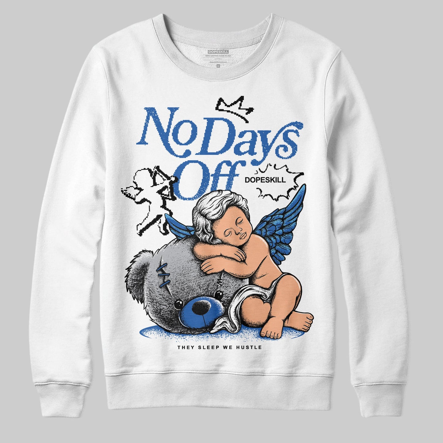 Blueberry 12s DopeSkill Sweatshirt New No Days Off Graphic