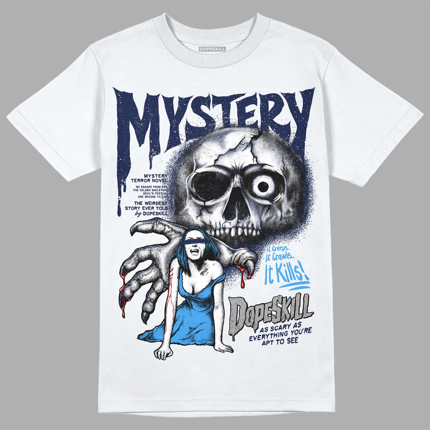 Midnight Navy 3s DopeSkill T-Shirt Mystery Ghostly Grasp Graphic