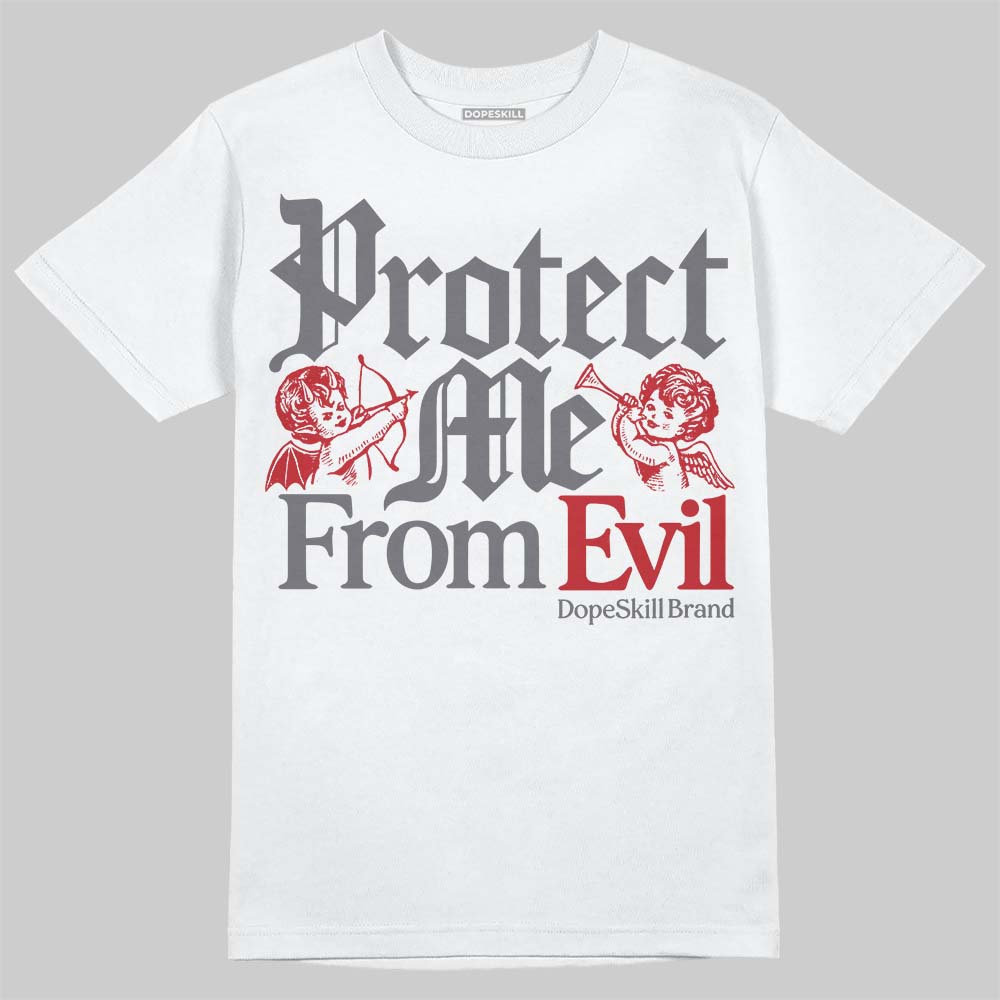Cement Grey 3s DopeSkill T-Shirt Protect Me From Evil Graphic