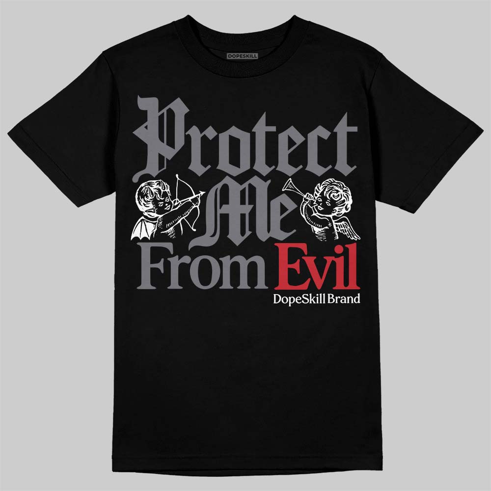 Cement Grey 3s DopeSkill T-Shirt Protect Me From Evil Graphic