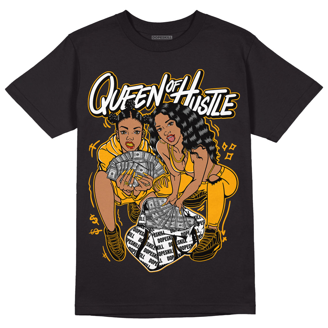 Black Taxi 12s DopeSkill T-Shirt Queen Of Hustle Graphic
