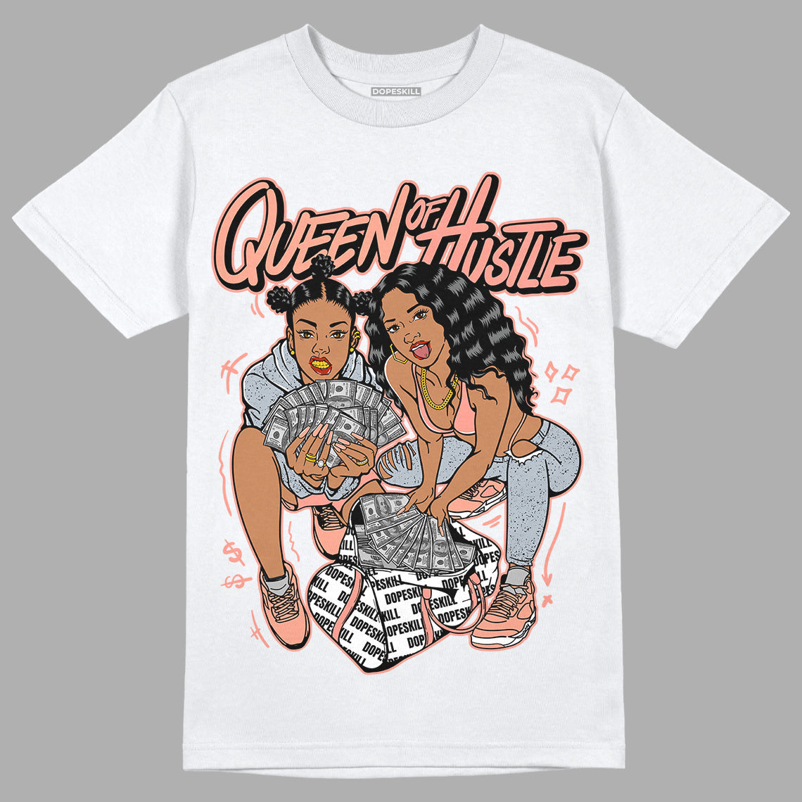 Crimson Bliss 5s DopeSkill T-Shirt Queen Of Hustle Graphic