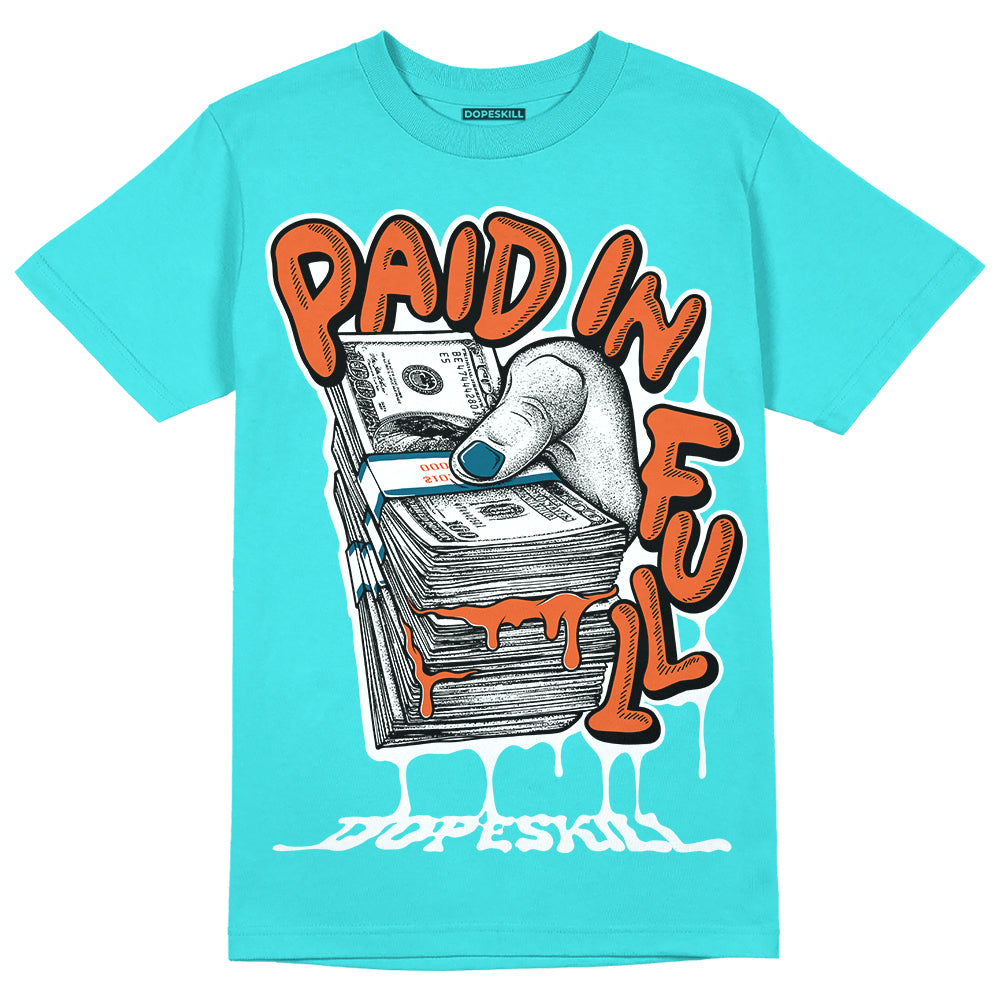 Dunk Dolphins DopeSkill Tahiti Blue T-shirt Paid In Full Graphic